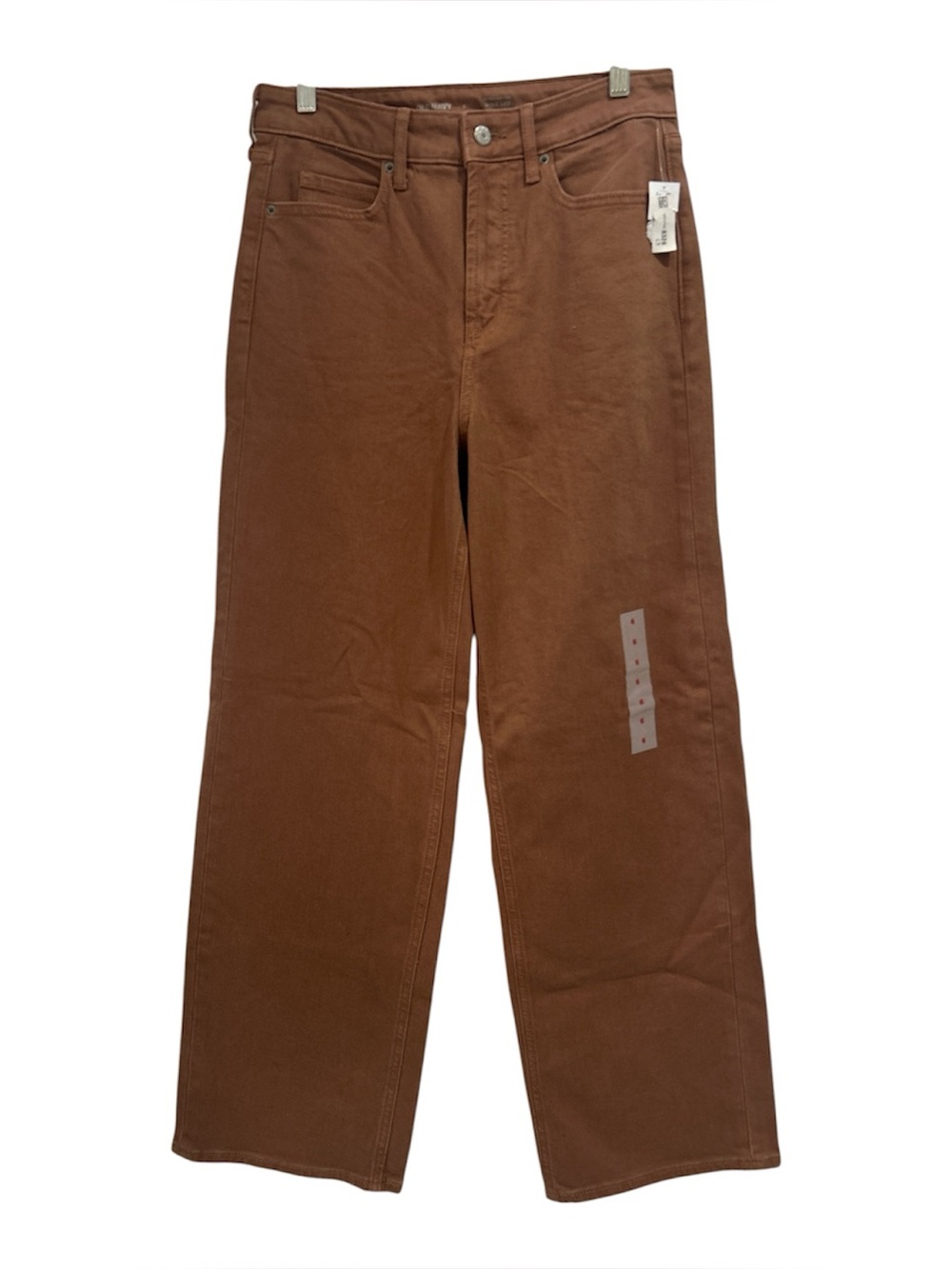 NWT Old Navy Extra High Rise Wide Leg Denim Jeans Pants in Terra Cotta - Size 6